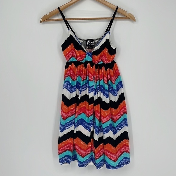 Vans Striped Skater Babydoll Dress Multicolored Size Small - Picture 3 of 8